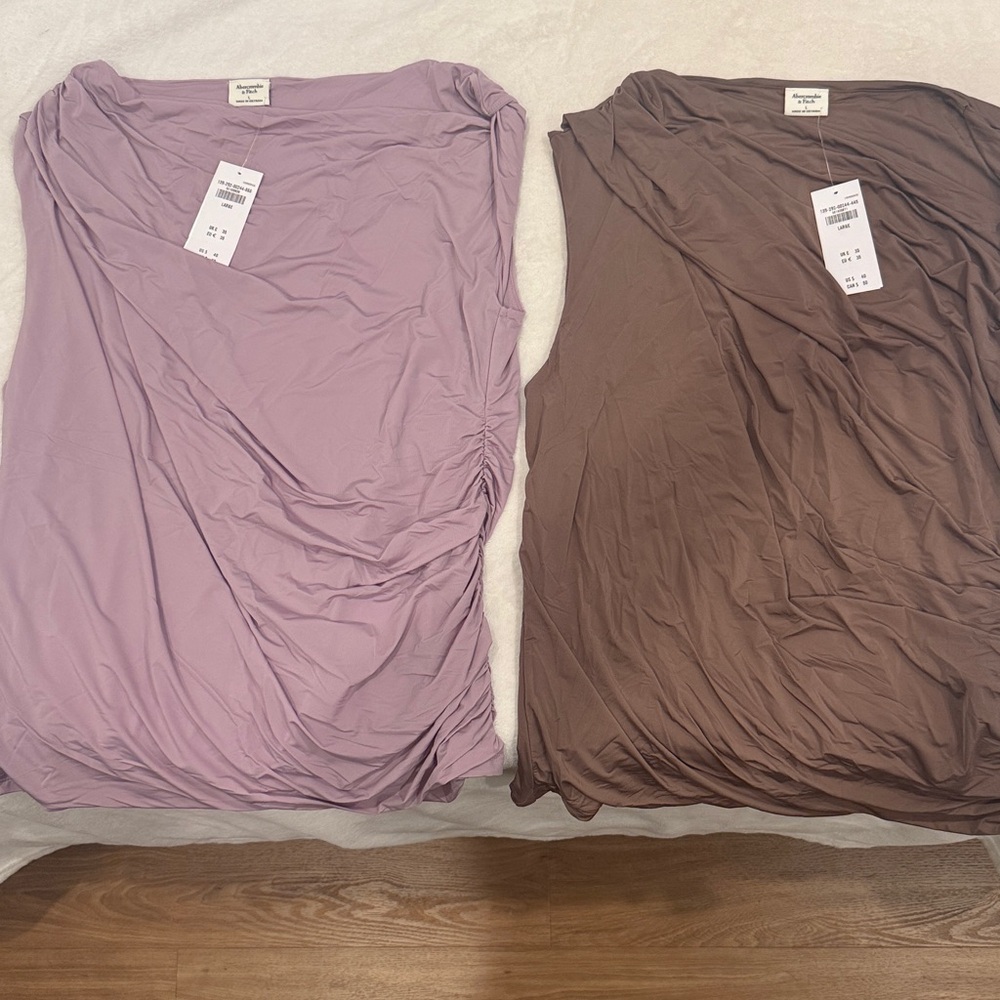 TWO Abercrombie Draped Tops